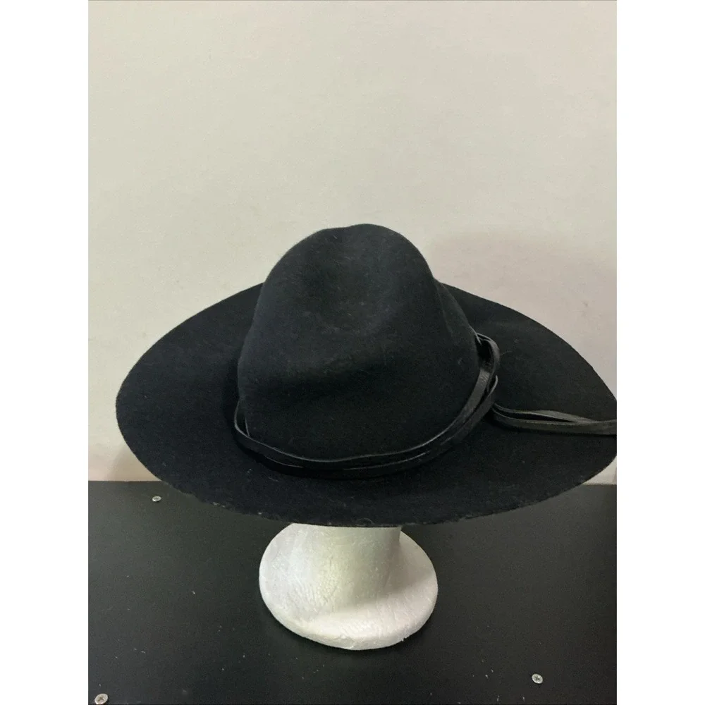 Golden Goose Wool & Leather Fedora - Black - 22